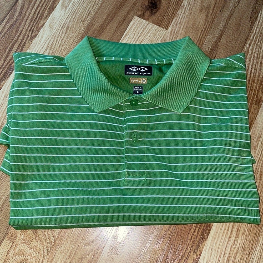 Snake‎ Eyes - Dry-18 golf polo shirt.  Size Large